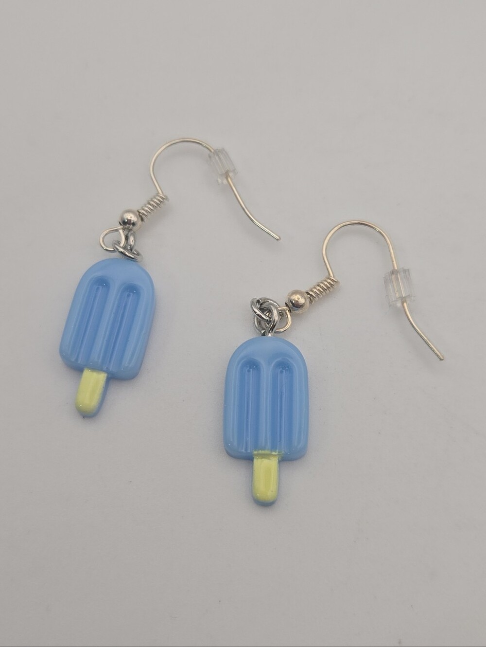 Handmade Light Blue Popsicle Dangle Earrings
